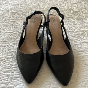Clark’s Women’s Kepley Lane black slingback. Size 10.